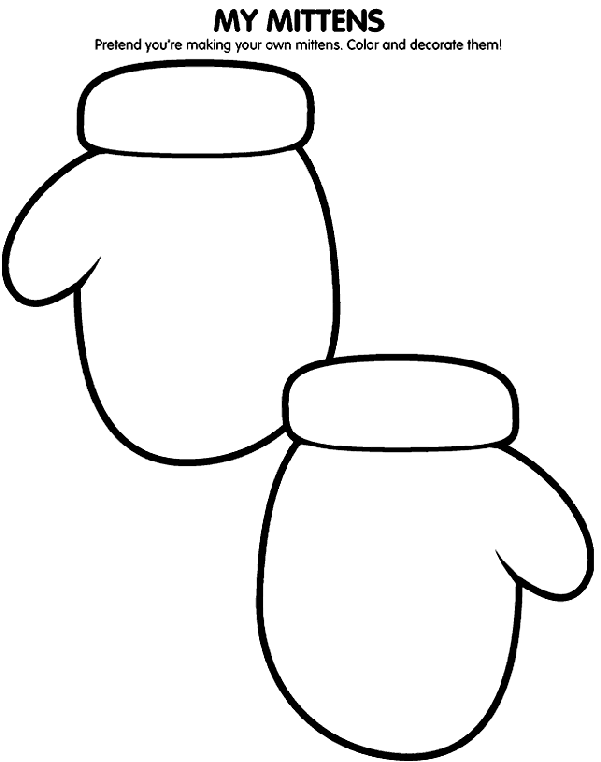 My Mittens Coloring Page